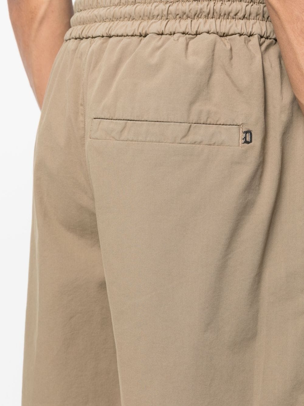 Shop Dondup Drawstring-waist Cotton Shorts In Neutrals