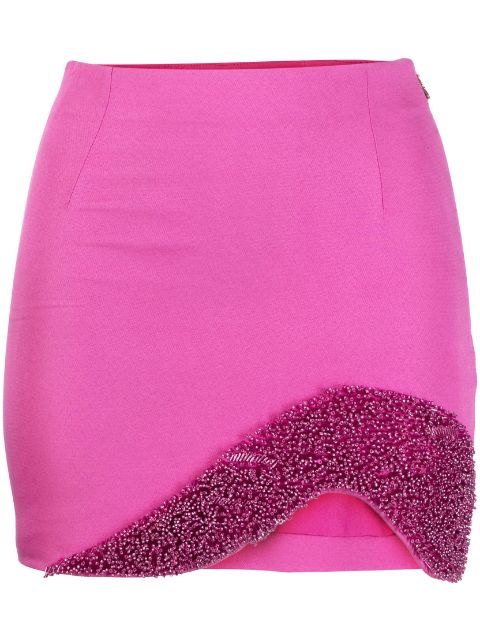 Patrizia Pepe - bead-detailing high-waisted miniskirt