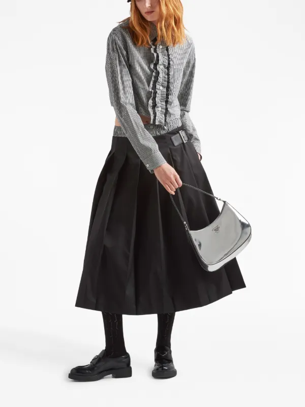 Prada Cleo Leather Shoulder Bag | Silver | FARFETCH Prada Cleo Leather Shoulder Bag | Silver | FARFETCH