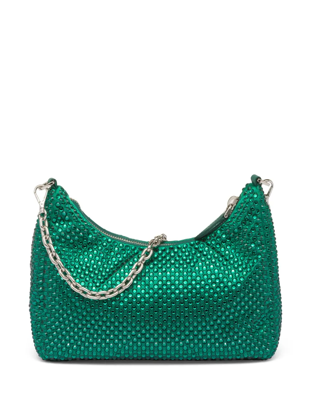 Prada Prada Re-Edition 2005 satijnen tas met kristallen - Groen Top Merken Winkel