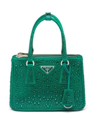 Prada green tote bag sale