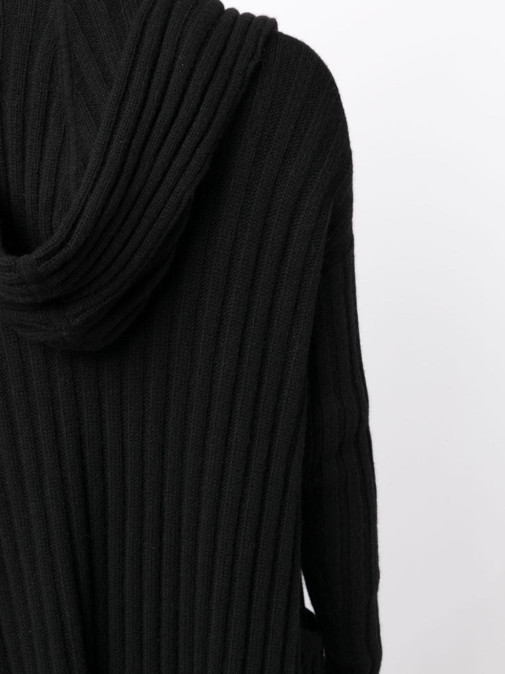 Shop Teddy Cashmere Amalfi Rib-knit Cashmere Cardigan In Black