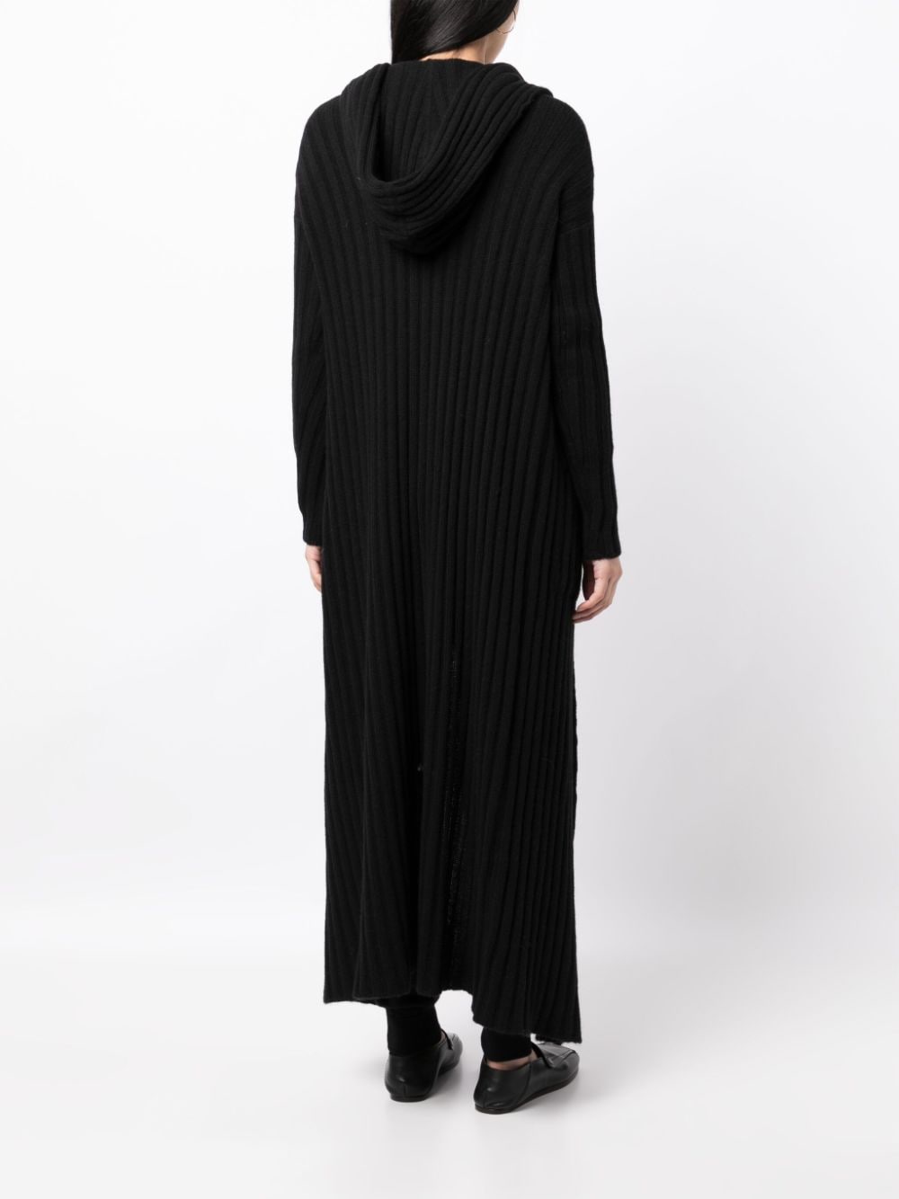 Shop Teddy Cashmere Amalfi Rib-knit Cashmere Cardigan In Black