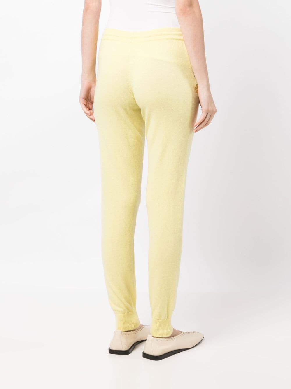Shop Teddy Cashmere Milano Cashmere Track Pants In Yellow