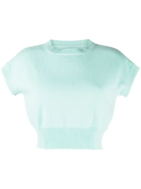 Teddy Cashmere Genova sleeveless cropped cashmere jumper