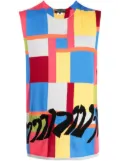 Comme des Garçons Homme Plus geometric-print sleeveless top - Multicolour