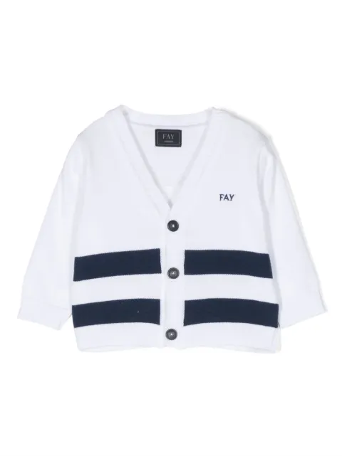 Fay Kids striped knitted cardigan