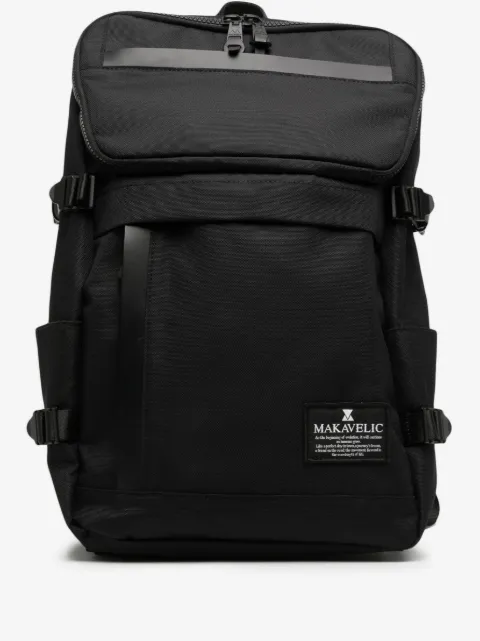 Makavelic multiple patch pockets logo-detail backpack