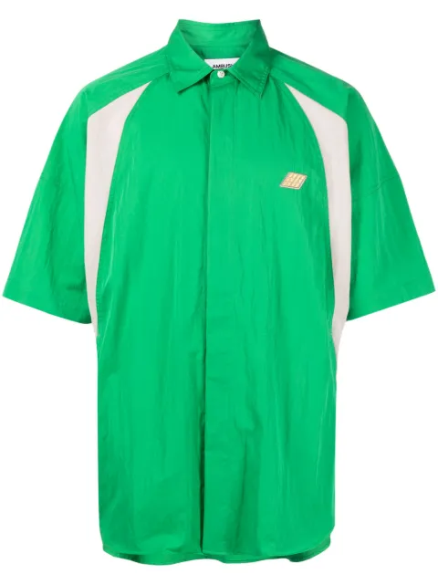 AMBUSH logo-patch dolman-sleeve shirt