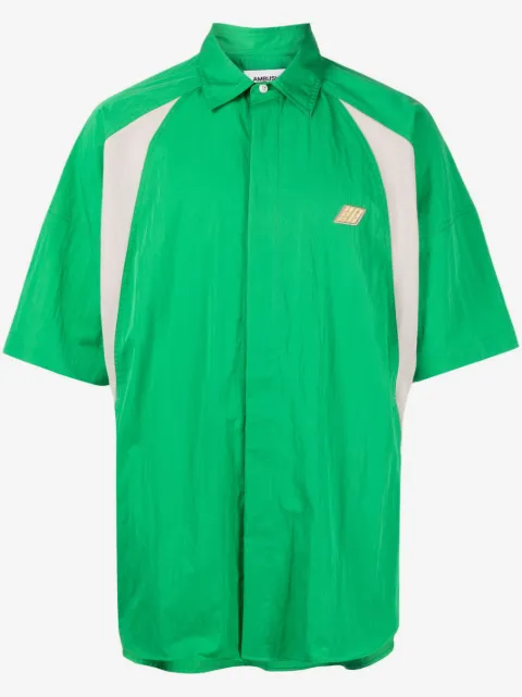 AMBUSH logo-patch dolman-sleeve shirt