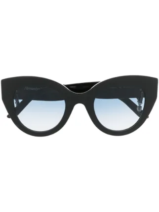Alexander McQueen キャットアイ サングラス Alexander McQueen Eyewear キャットアイ サングラス | ブラック