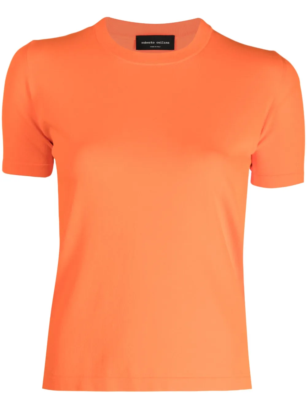 Roberto Collina fine-knit short-sleeved T-shirt - Orange