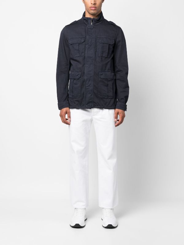 Herno cotton-linen Blend Military Jacket - Farfetch