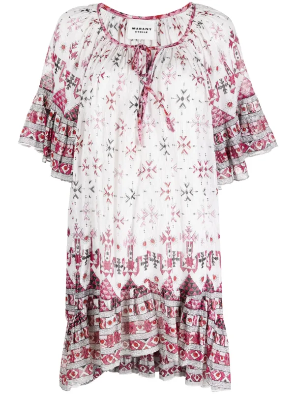 【関税込み】Isabel Marant ミニドレス ZINA DRESS Woman beige | ISABEL MARANT Official online store