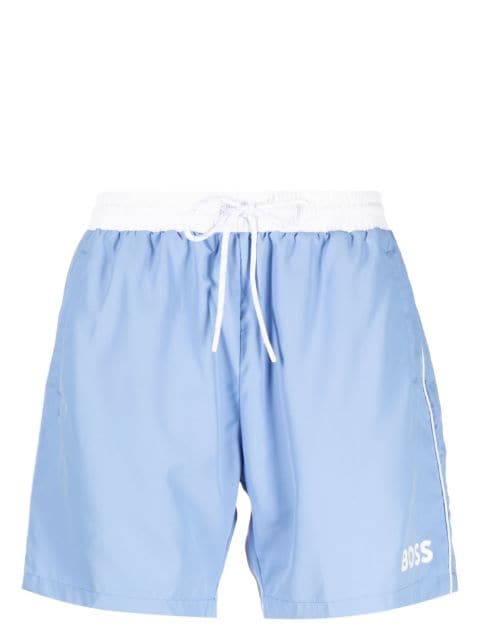 BOSS - Starfish logo-print swim shorts