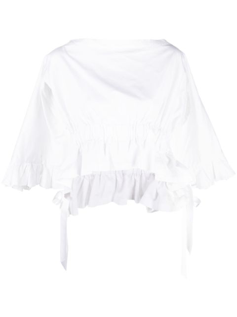 Comme Des Garçons Pre-Owned 2010s draped ruffled blouse