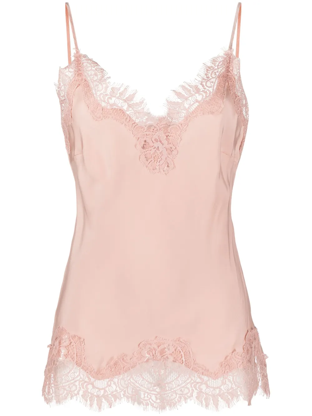 Gold Hawk lace-trim slip top