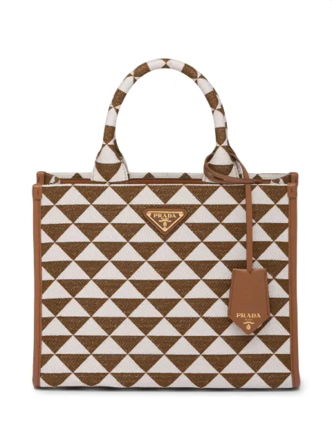 Prada small Symbole jacquard tote bag