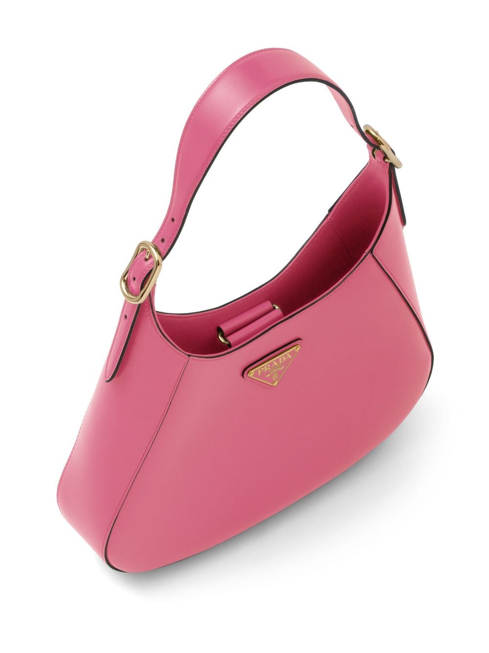 Shop Prada Calf-leather Shoulder Bag In Pink