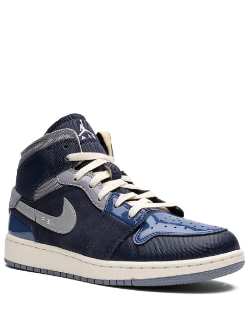 Jordan Kids Air Jordan 1 Mid SE Craft "Obsidian/White/French Blue" sneakers