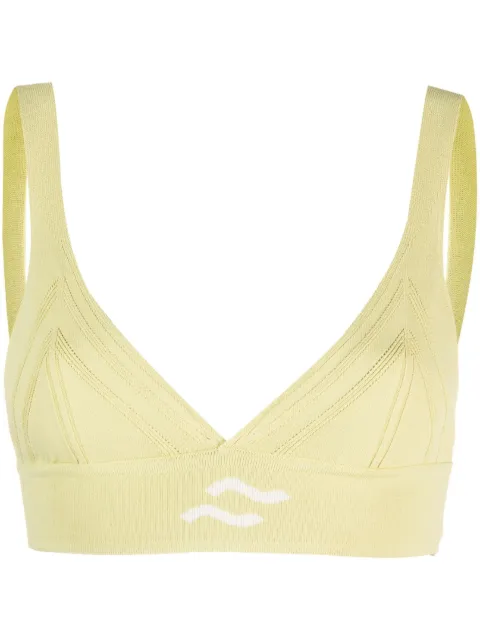 Ssheena triangle-cup cropped top