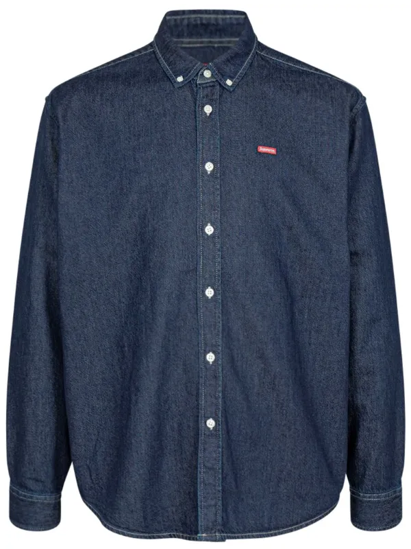 Supreme box-logo Denim Shirt - Farfetch