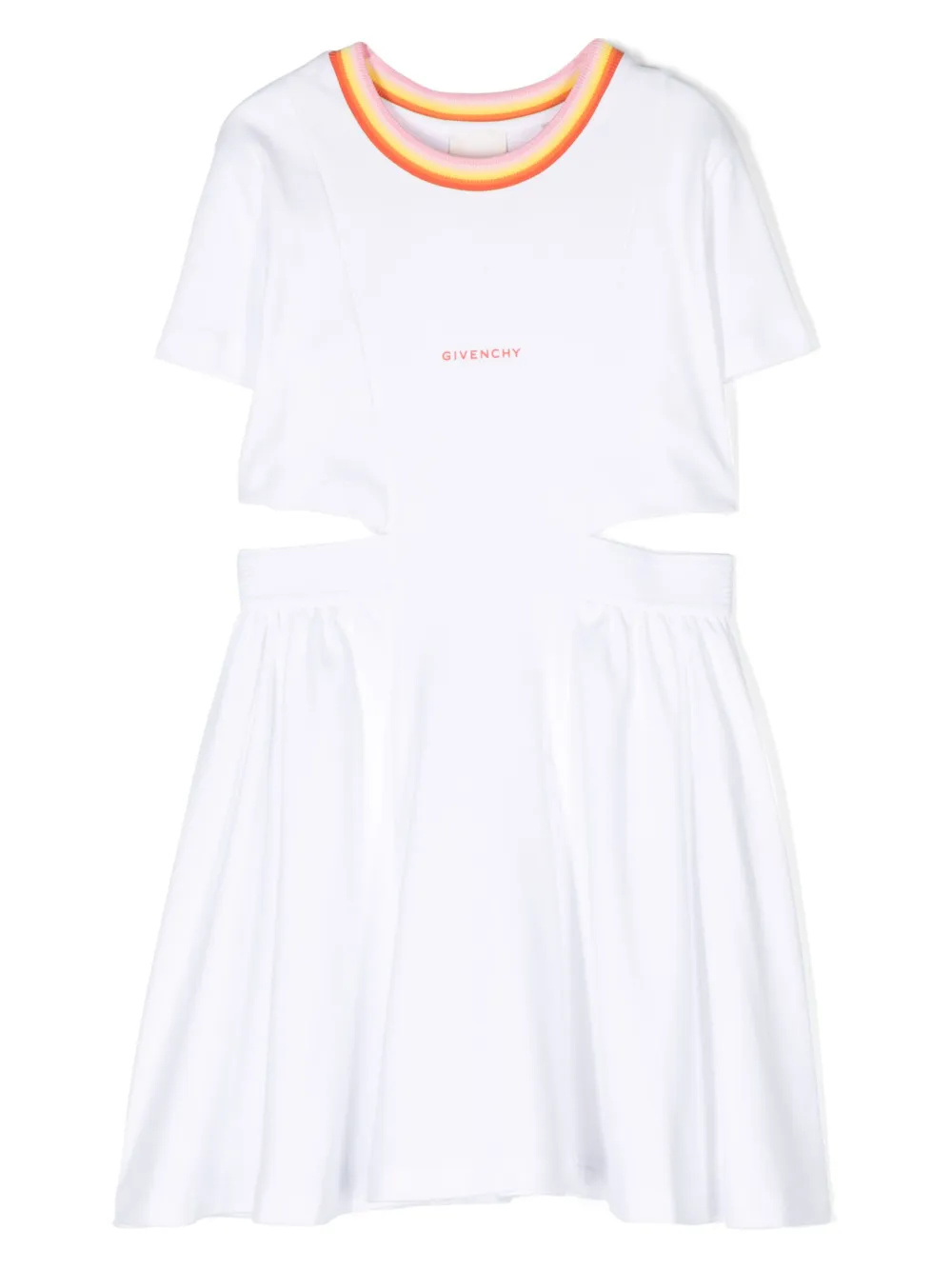 Givenchy Kids' Cut-out Detailing Dress In Bianco