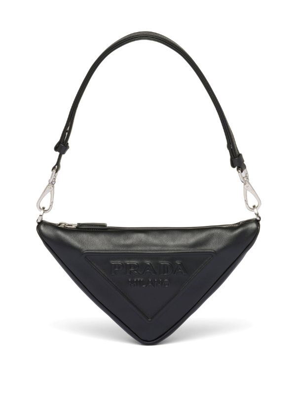 Prada Triangle Leather Mini Bag - Farfetch