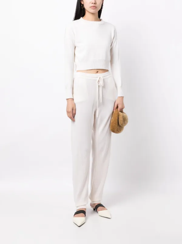 Teddy Cashmere Genova Cropped Cashmere Jumper White FARFETCH UK