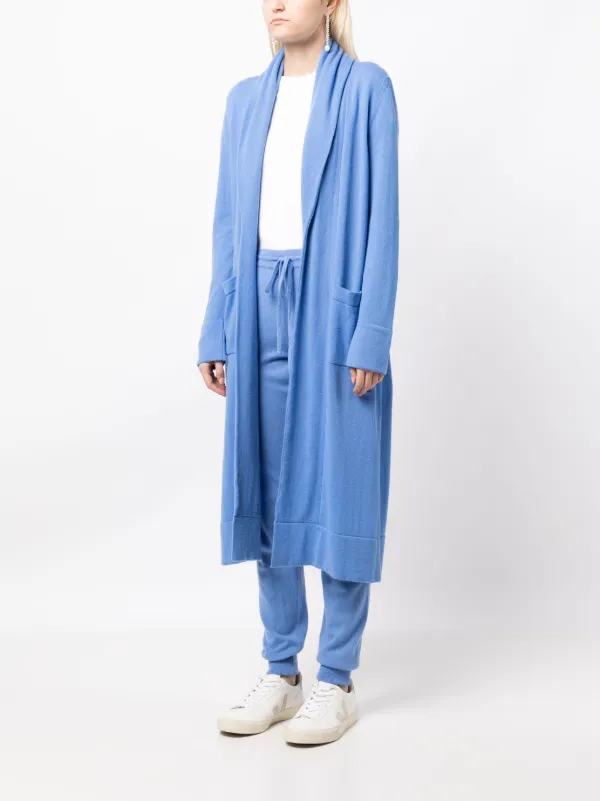Teddy Cashmere Venzia open front Cashmere Cardigan Blue FARFETCH CA