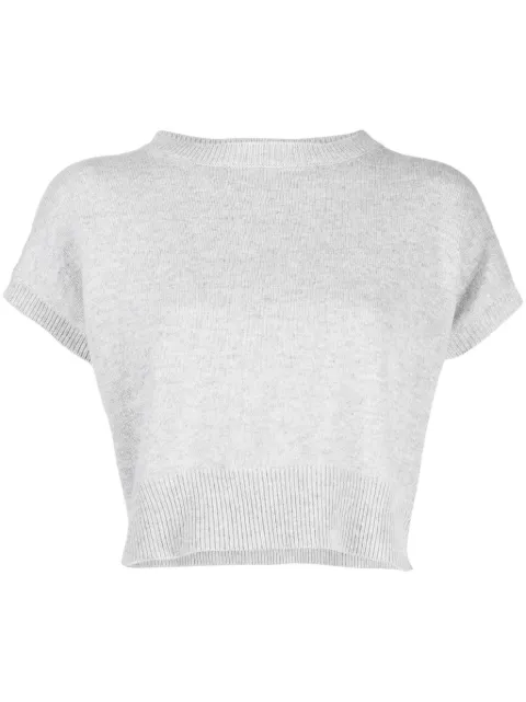 Teddy Cashmere Genova sleeveless cropped cashmere jumper