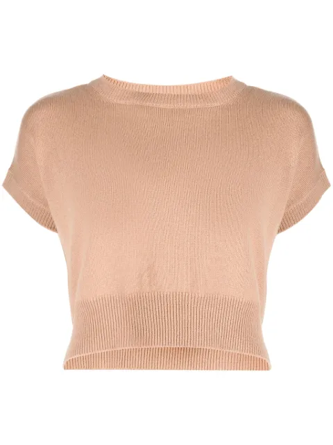 Teddy Cashmere Genova sleeveless cropped cashmere jumper