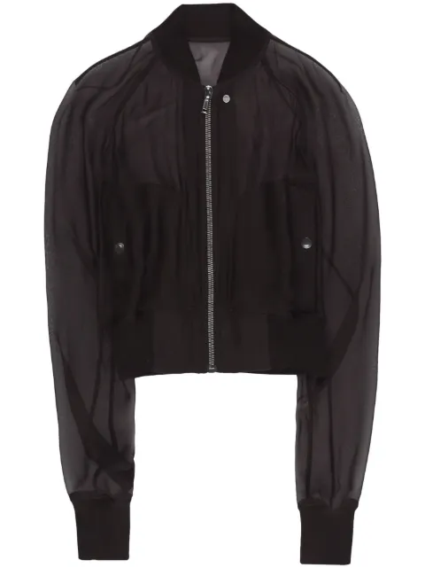 Rick Owens cropped silk bomber jacket