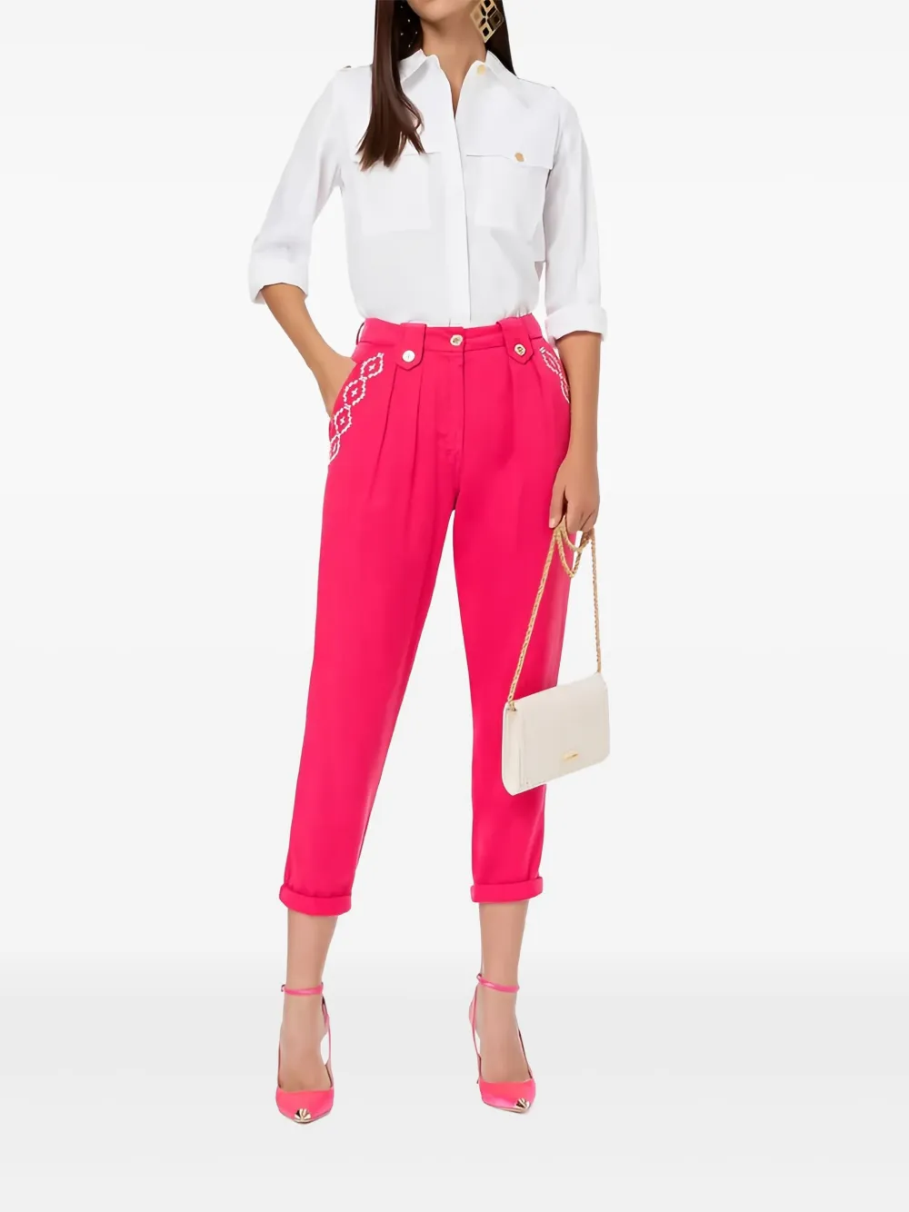 Elisabetta Franchi long-sleeve shirt - Wit