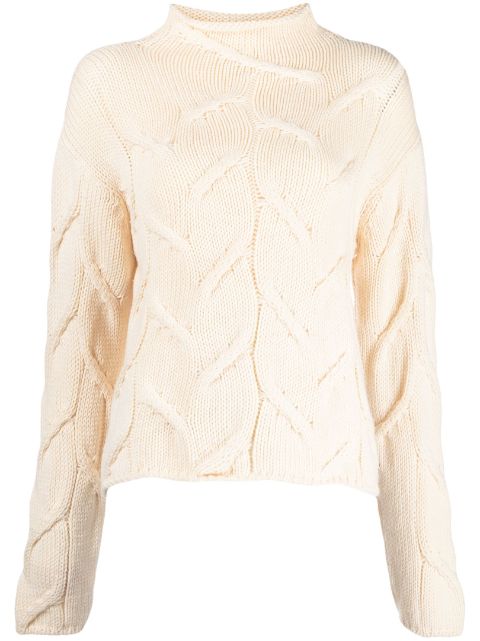 CHANEL 1999 fisherman's knit mock-neck jumper Women