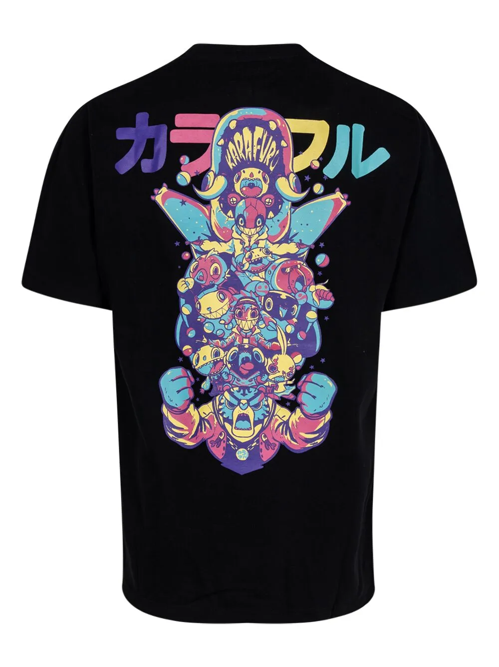 Karafuru X Rawtype Riot Graphic-print T-shirt In Black