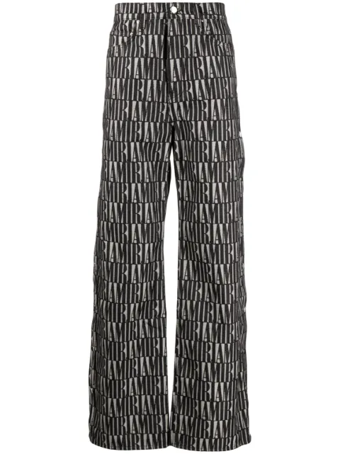 AMIRI logo-print straight-leg trousers