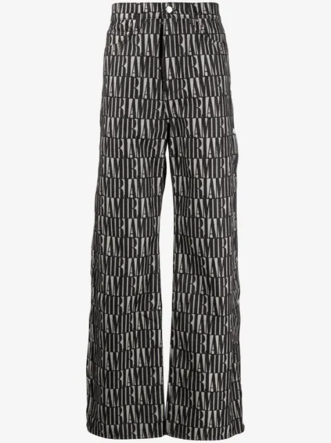 AMIRI logo-print straight-leg trousers