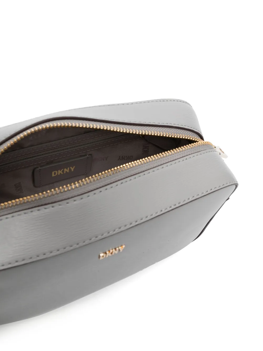 Dkny Bryant Logolettering Leather Crossbody Bag In Grey ModeSens