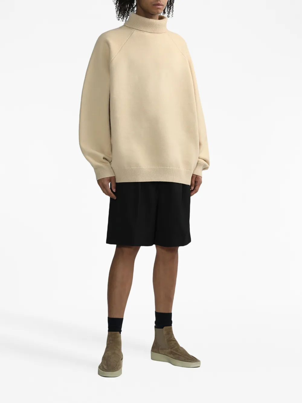 FEAR OF GOD ESSENTIALS Coltrui met geribbelde afwerking Beige