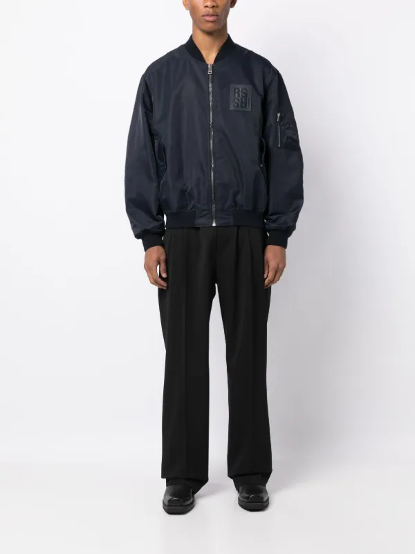 Raf Simons logo-patch Bomber Jacket - Farfetch