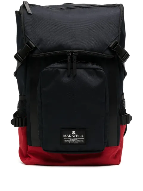 Makavelic multiple zip-fastening pockets backpack