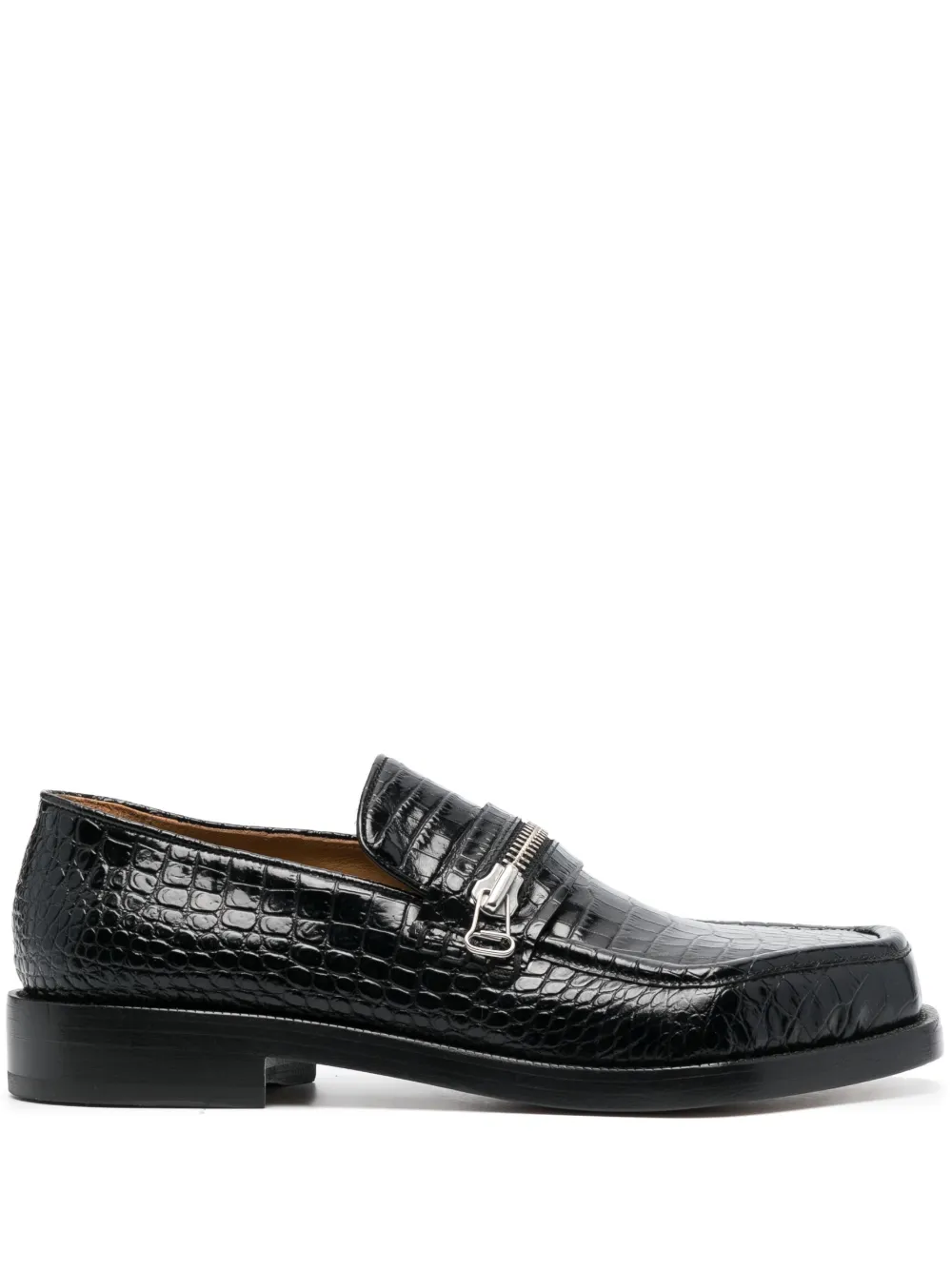 Magliano Low Heel Calf Leather Loafers In Schwarz