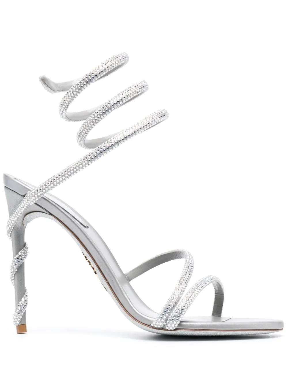 René Caovilla Stiletto High Heel Sandals In Grey