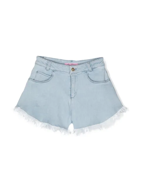 Miss Blumarine shorts de mezclilla con detalle de mariposa