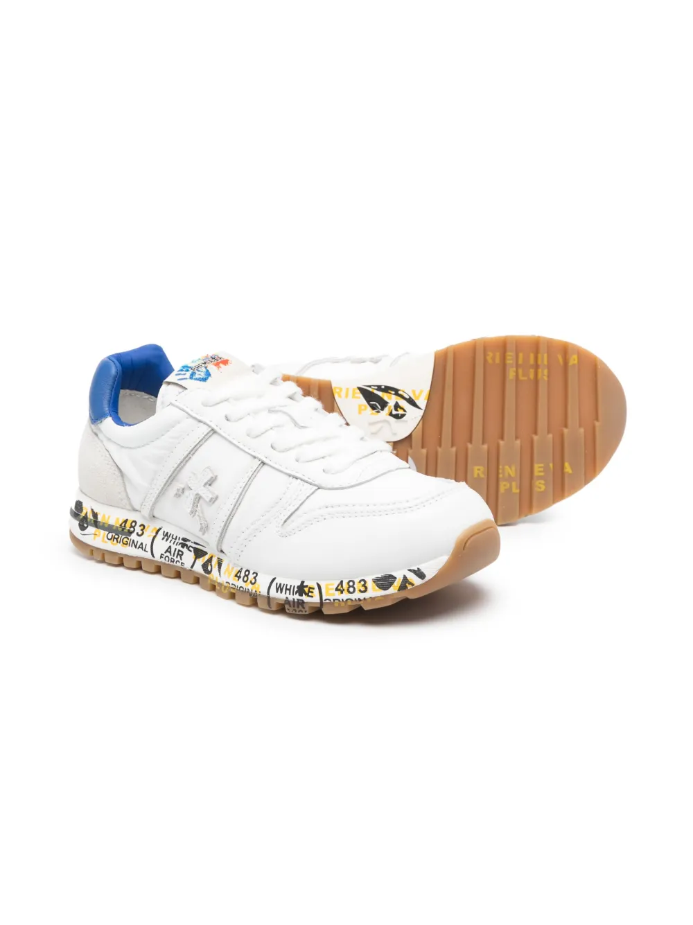 Shop Premiata Logo-patch Low-top Sneakers In White