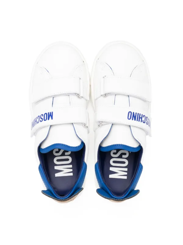 Moschino Kids logo-print touch-strap Sneakers White FARFETCH PH