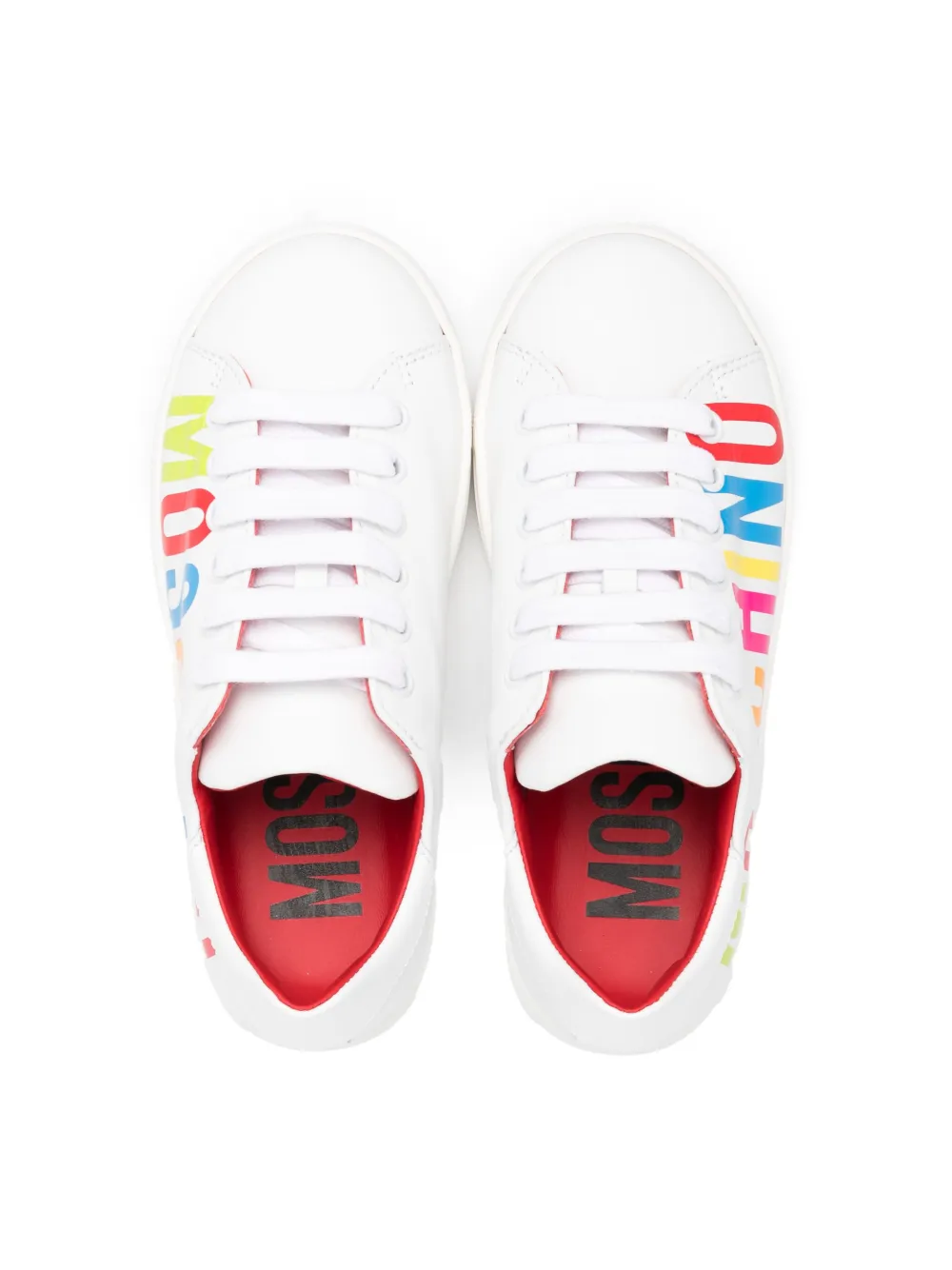 Moschino Logo-print Low Top Sneakers In White