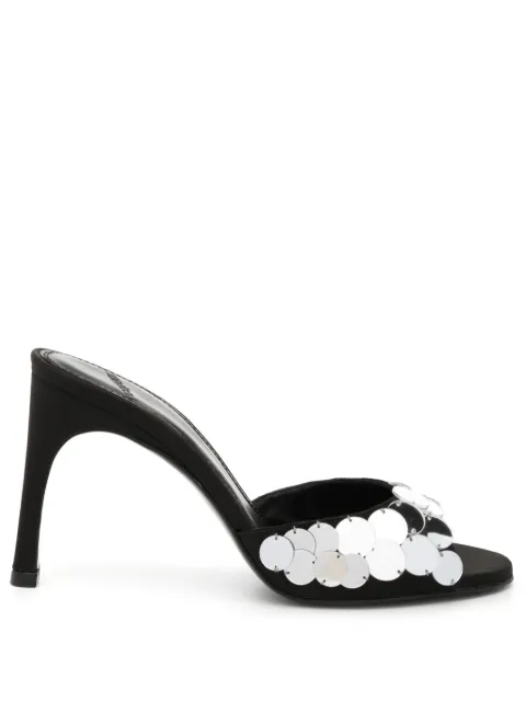 Coperni mules satinados con detalles de lentejuelas