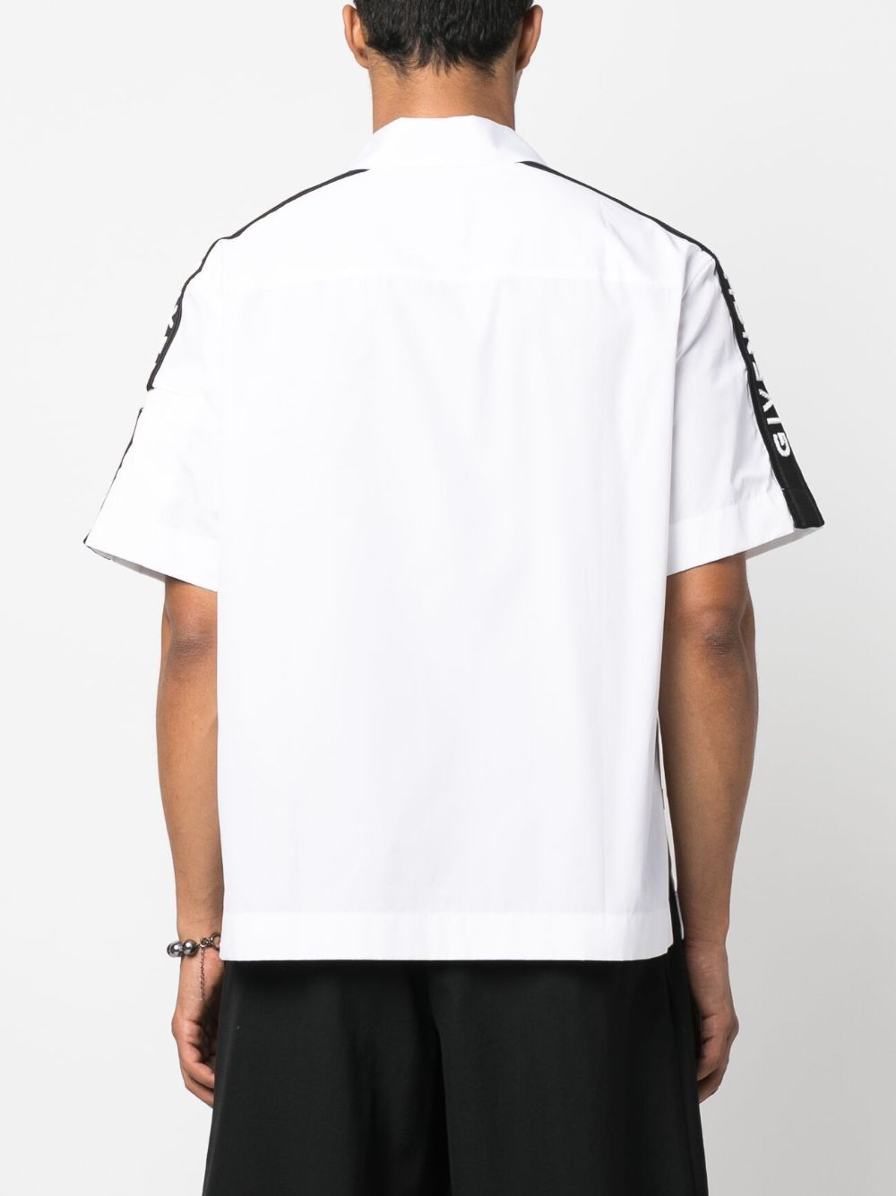 Shop Givenchy Embroidered-logo Cotton Shirt In White